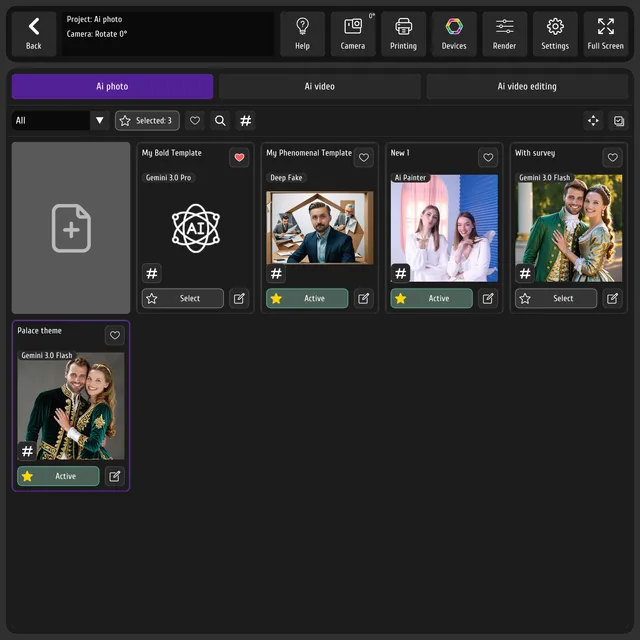 AI photo templates